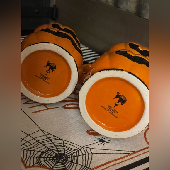 GLOBAL DESIGN CONNECTIONS Set Of 2 Jack-O-Lantern Pumpkin Coffee Tea Mug NWOT 🎃 - Picture 5 of 7